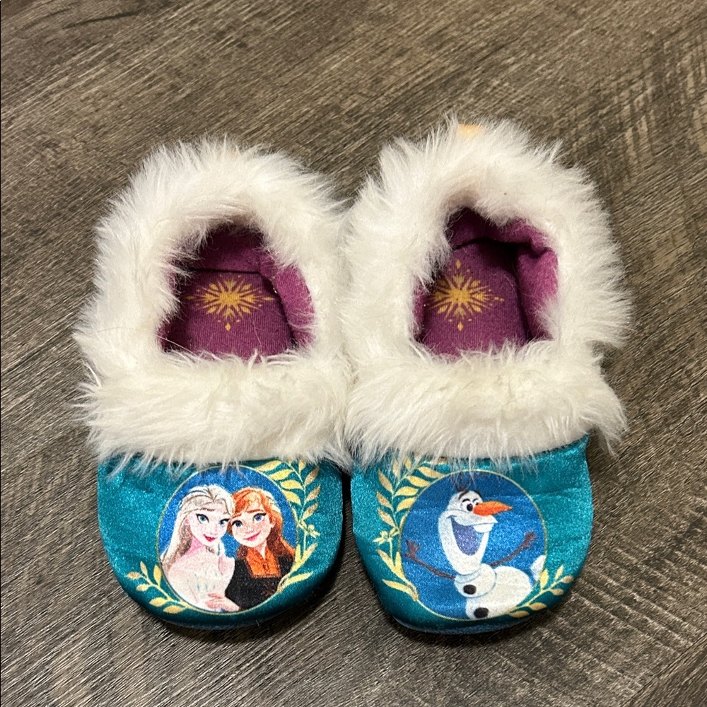 Disney Frozen Blue and White Kids Slippers